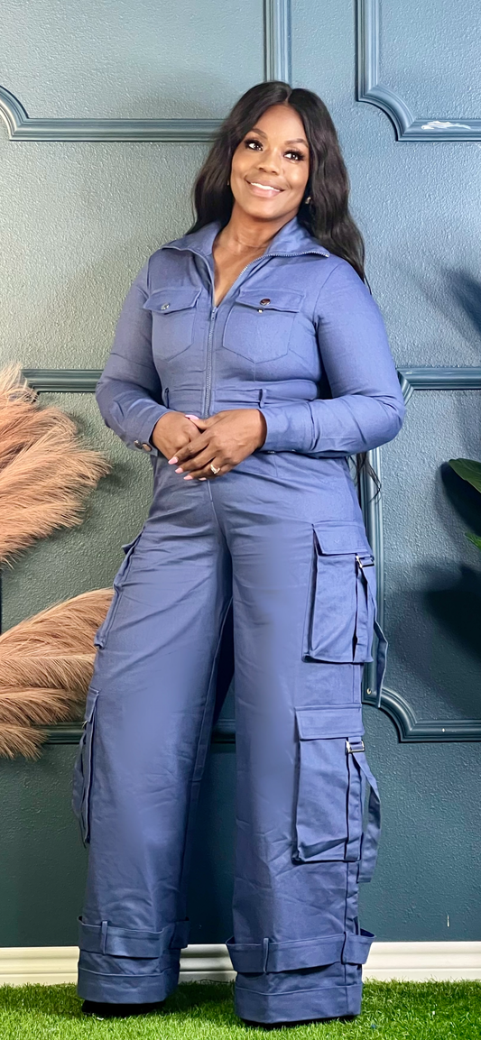The Cargo Jumpsuit Blue (Online only)