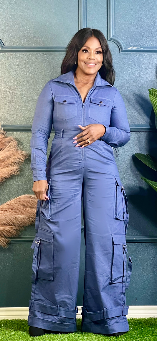 The Cargo Jumpsuit Blue (Online only)