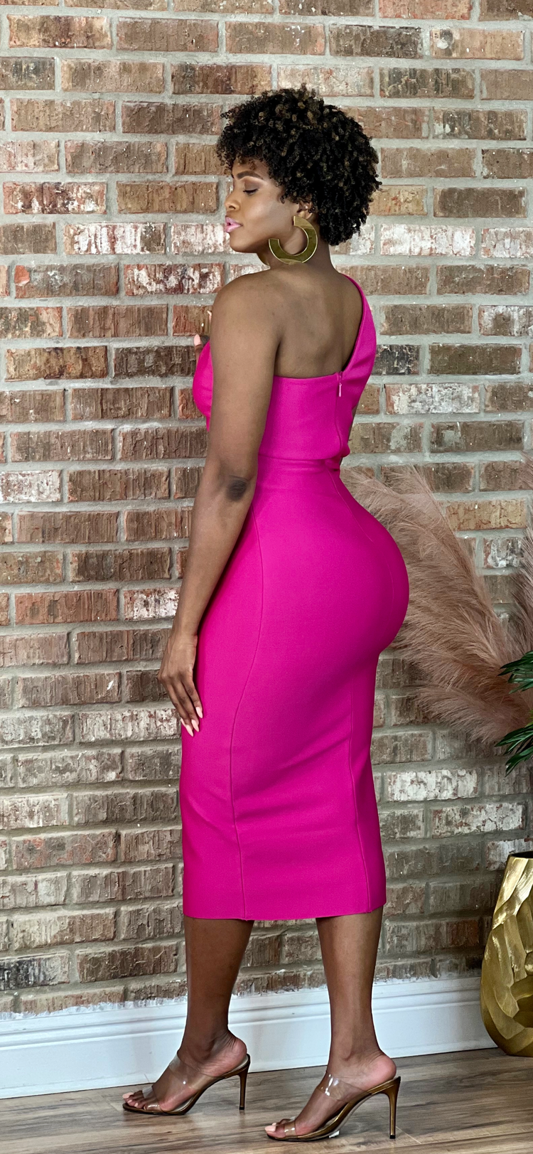 Lux Collection Pink After Work Bandage Dress (2 colors)