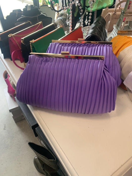 Lavender Pleated Handbag
