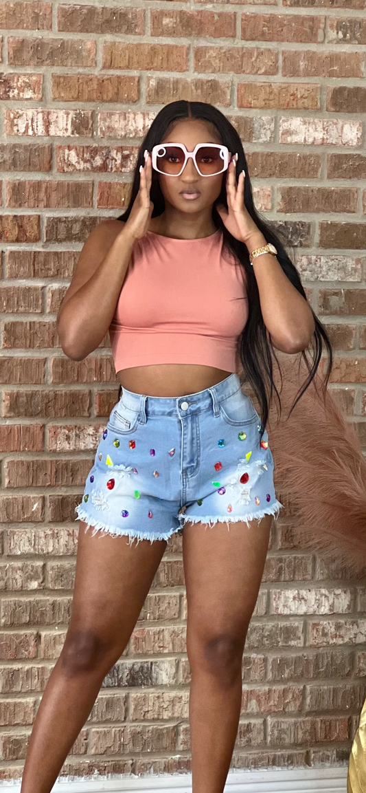 Sassy Crop Top Light Salmon (Online only)