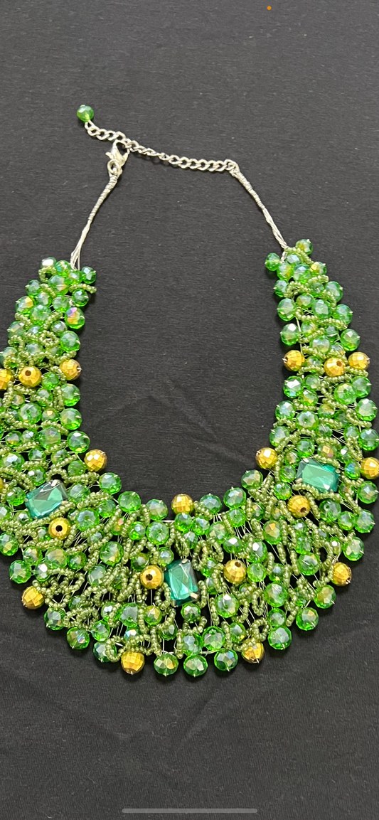 Green Bib Necklace