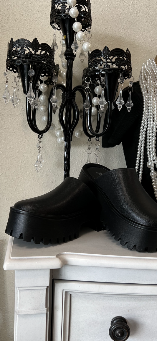 Fashion Clog Shoes Black