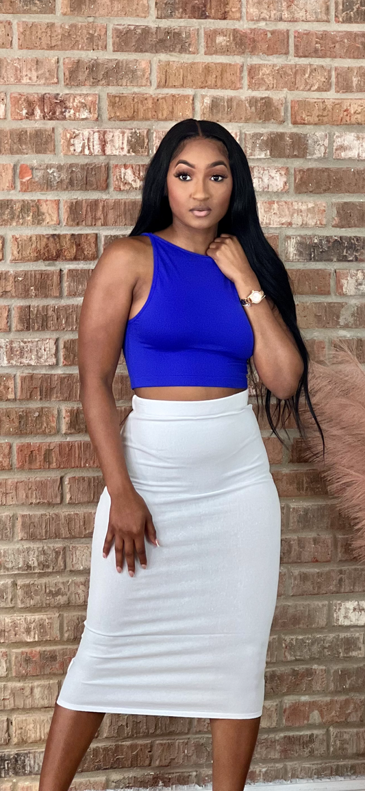 Sassy Crop Top Royal Blue (Online only)
