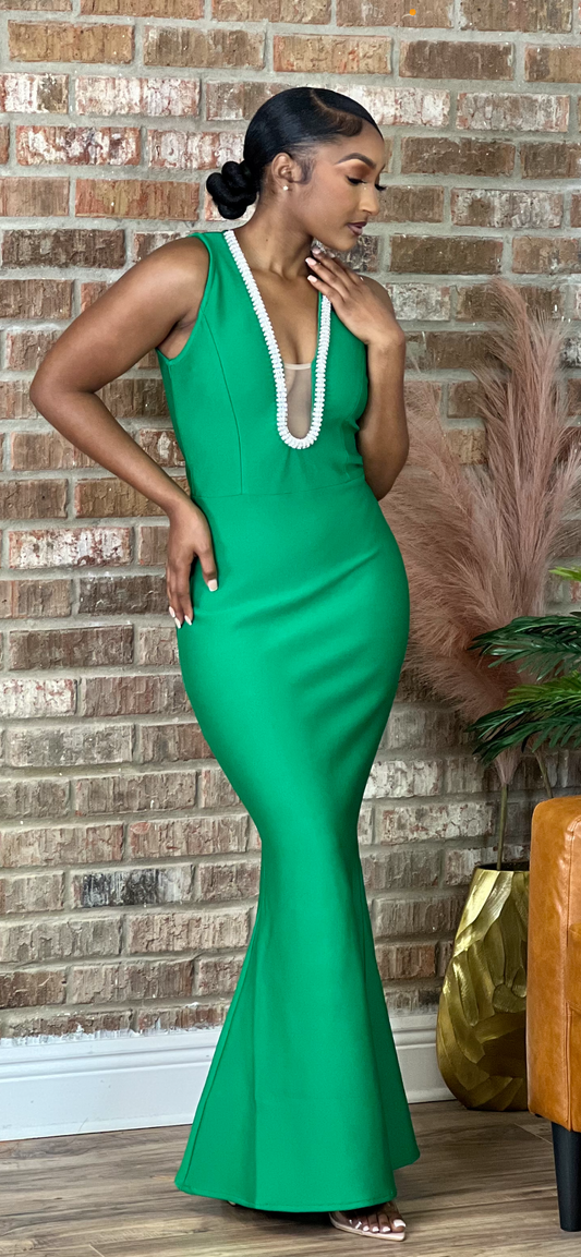 Lux Collection Pretty Bandage Gown Kelly Green (Online only)