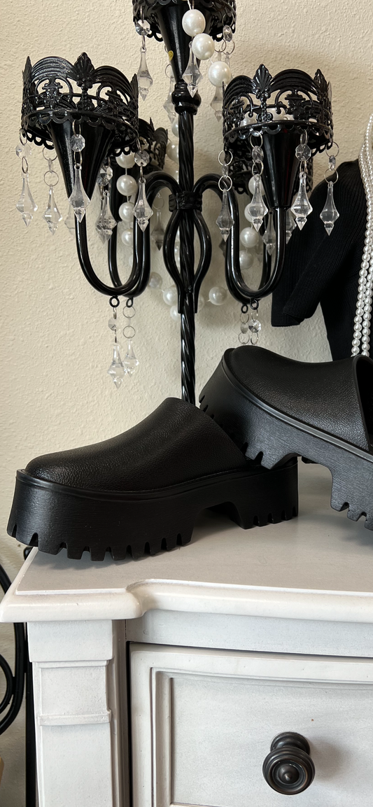 Fashion Clog Shoes Black