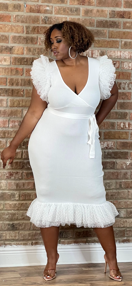 Caught By Surprise Dress White (Online only)