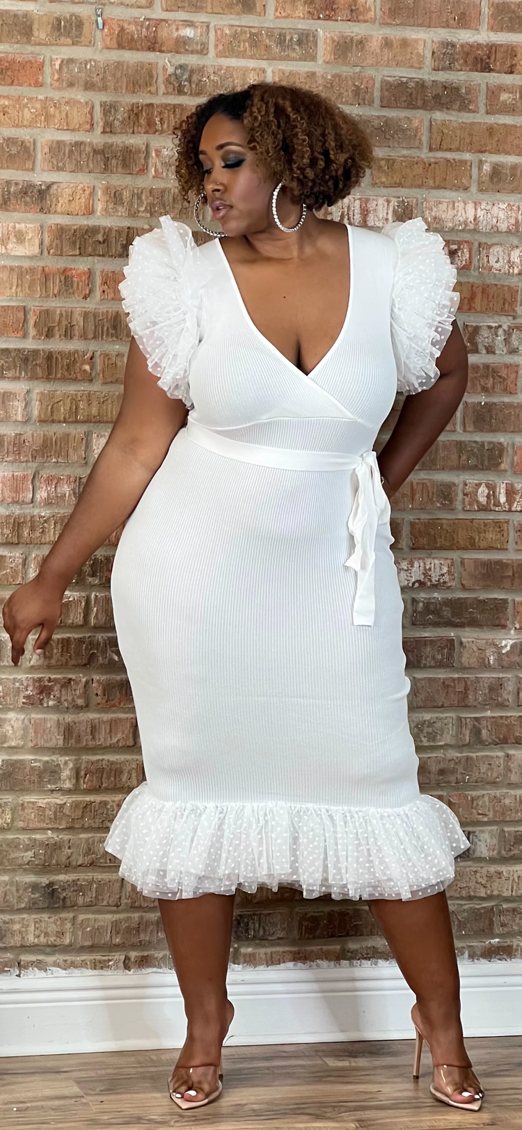 Caught By Surprise Dress White