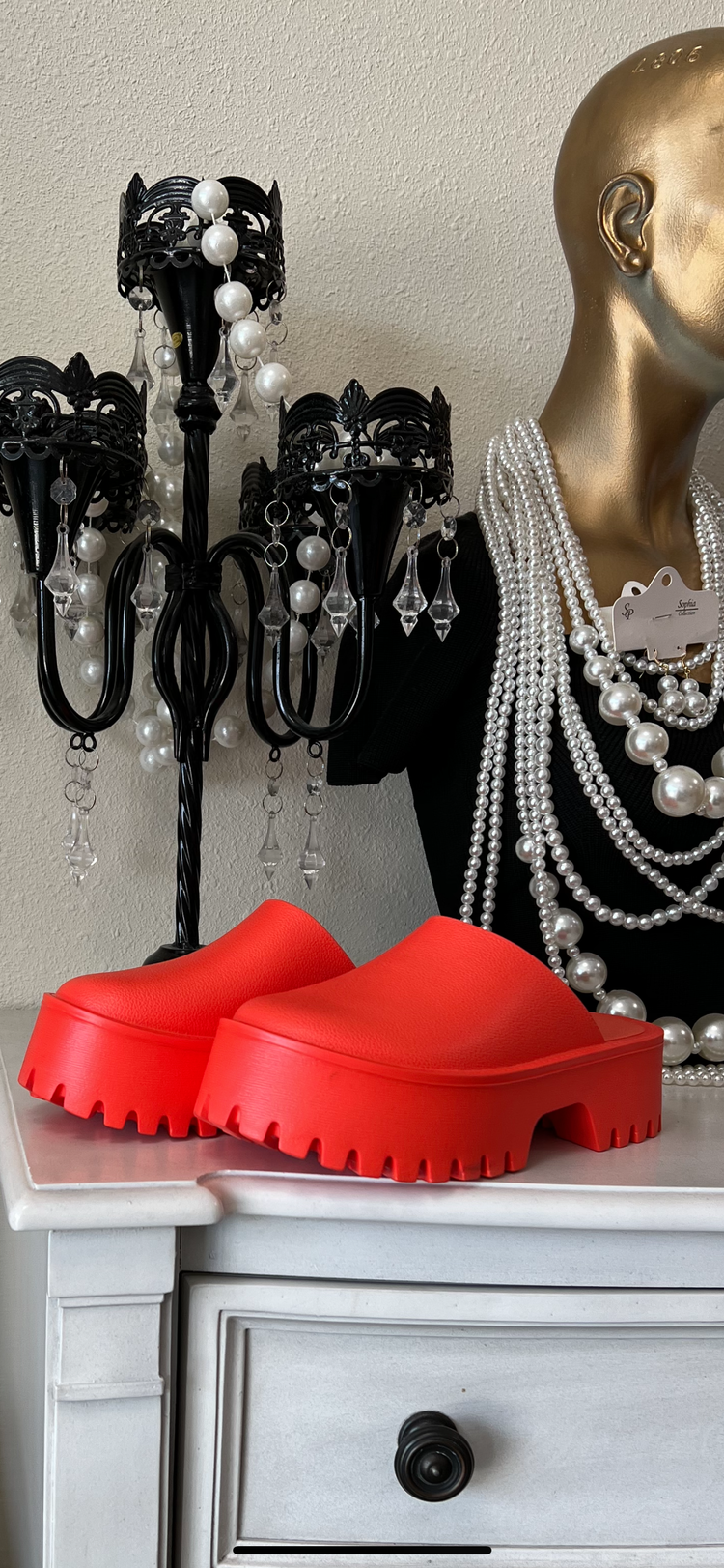 Fashion Clog Shoes Tomato Red (Online only)