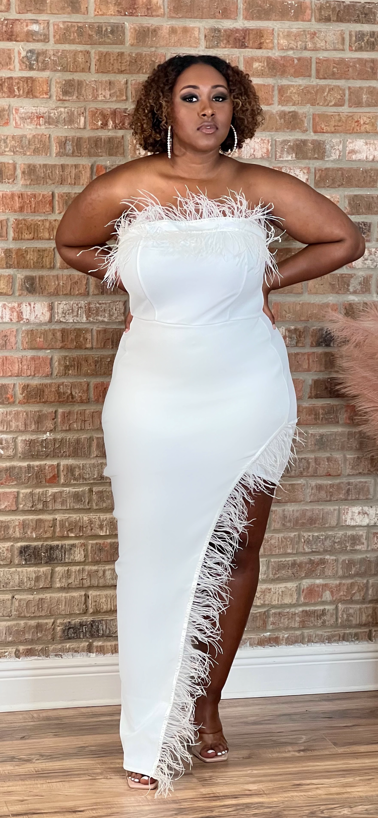 New Lovely Bandage Dress Plus White (Online only)