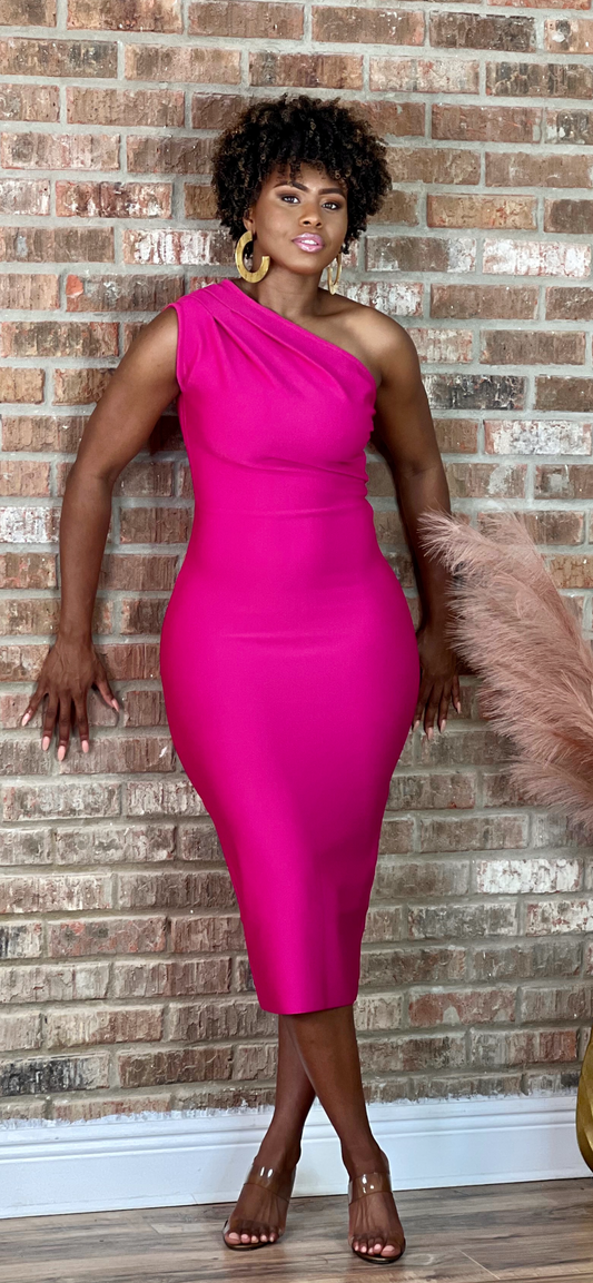 Lux Collection Pink After Work Bandage Dress (2 colors)