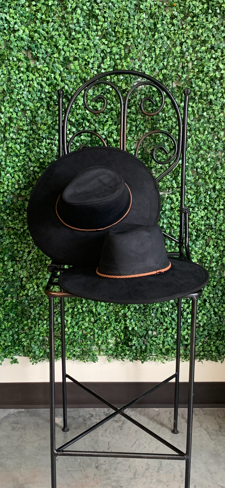 Wild Black Wide Brim Fedora Hat